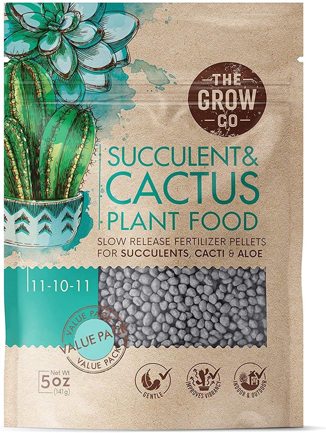 Succulents & Cactus Plant Food – Gentle Long Lasting Formula, Slow Release Fe…