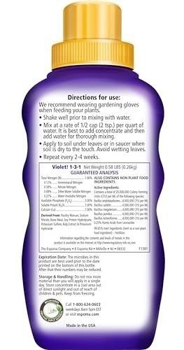 Espoma Organic Violet! 8-Ounce Concentrated Plant Food – Plant Fertilizer and…