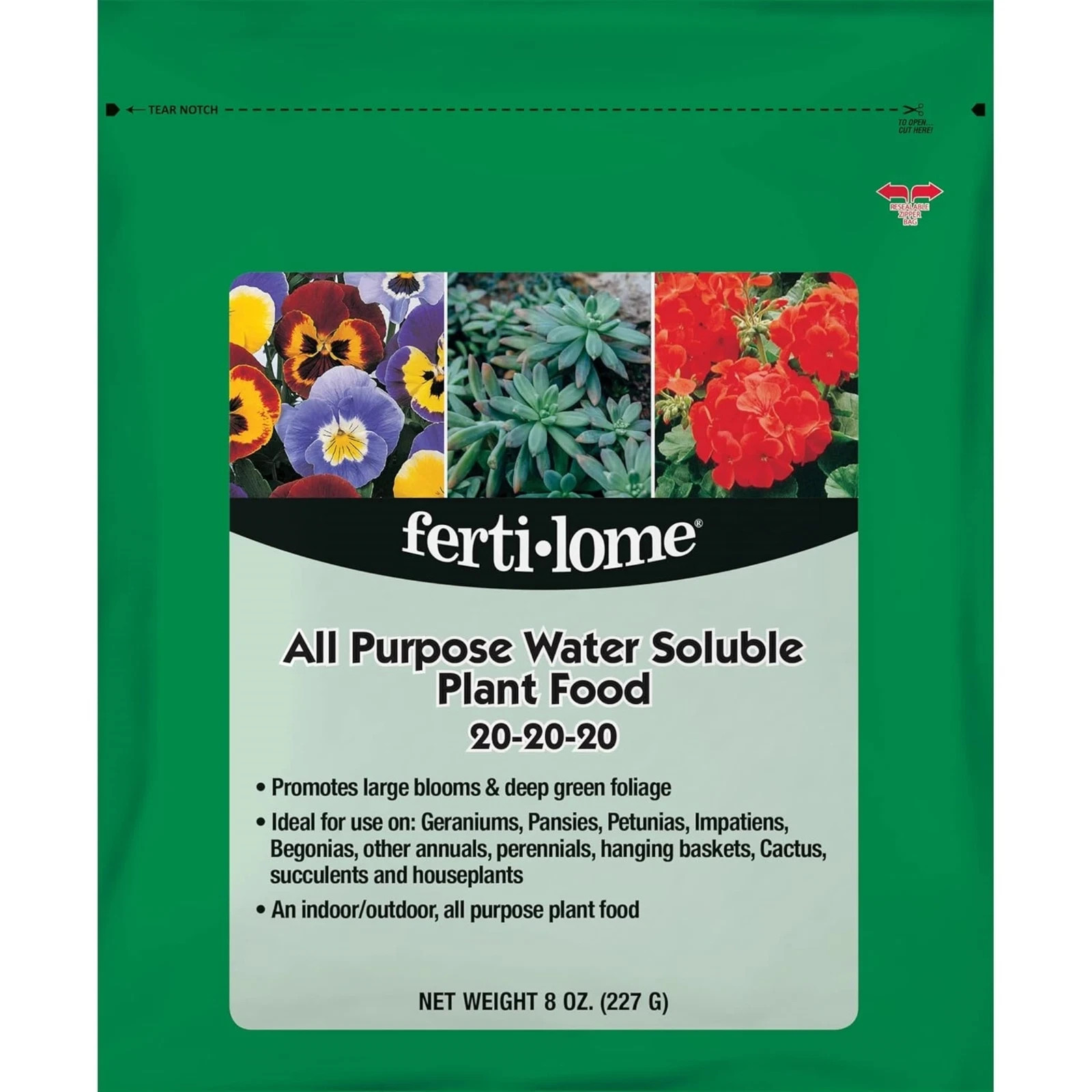 Fertilome All Purpose Water Soluble Plant Food 20-20-20 Fertilizer, 8oz