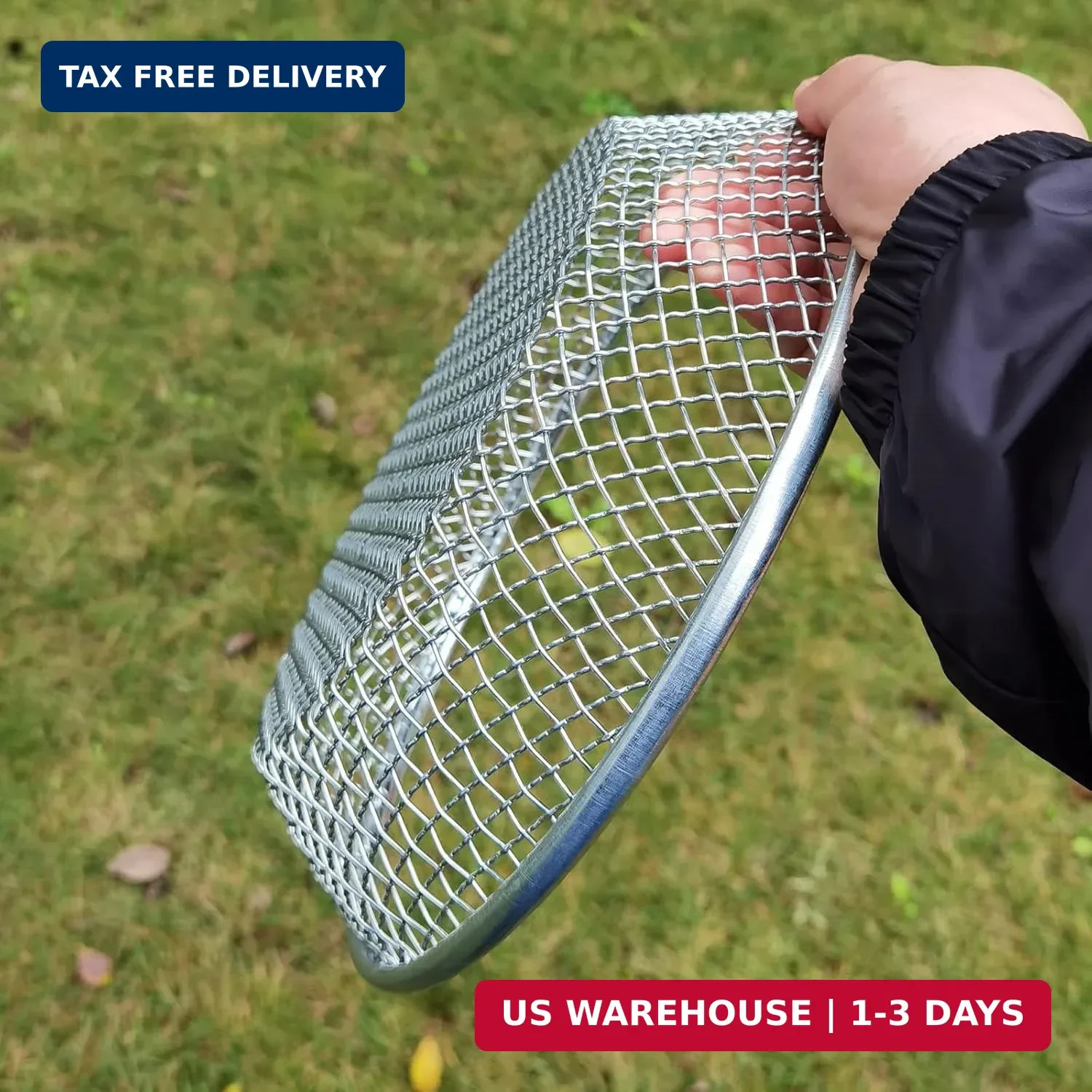 3 Pack Soil Sifter for Gardening, Heavy Duty Galvanized Steel Compost Sieve, Rou