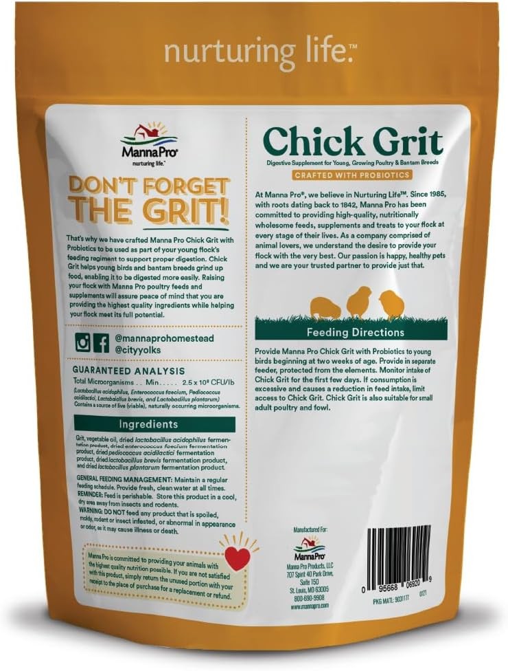 Manna Pro Chick Grit Digestive Supplement for Young Growing Poultry & Bantam