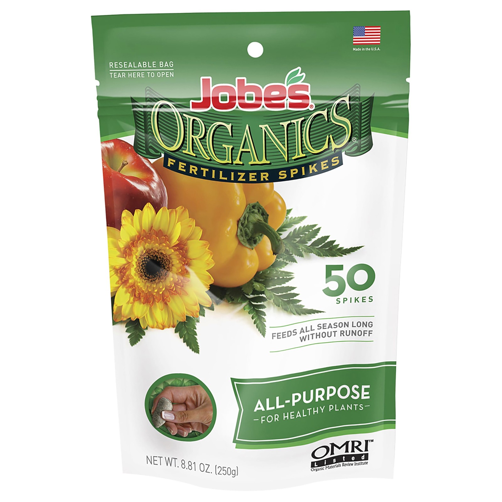 Jobe’s Organic All Purpose Plant Food Spikes 50 Pack (Pack of 3)