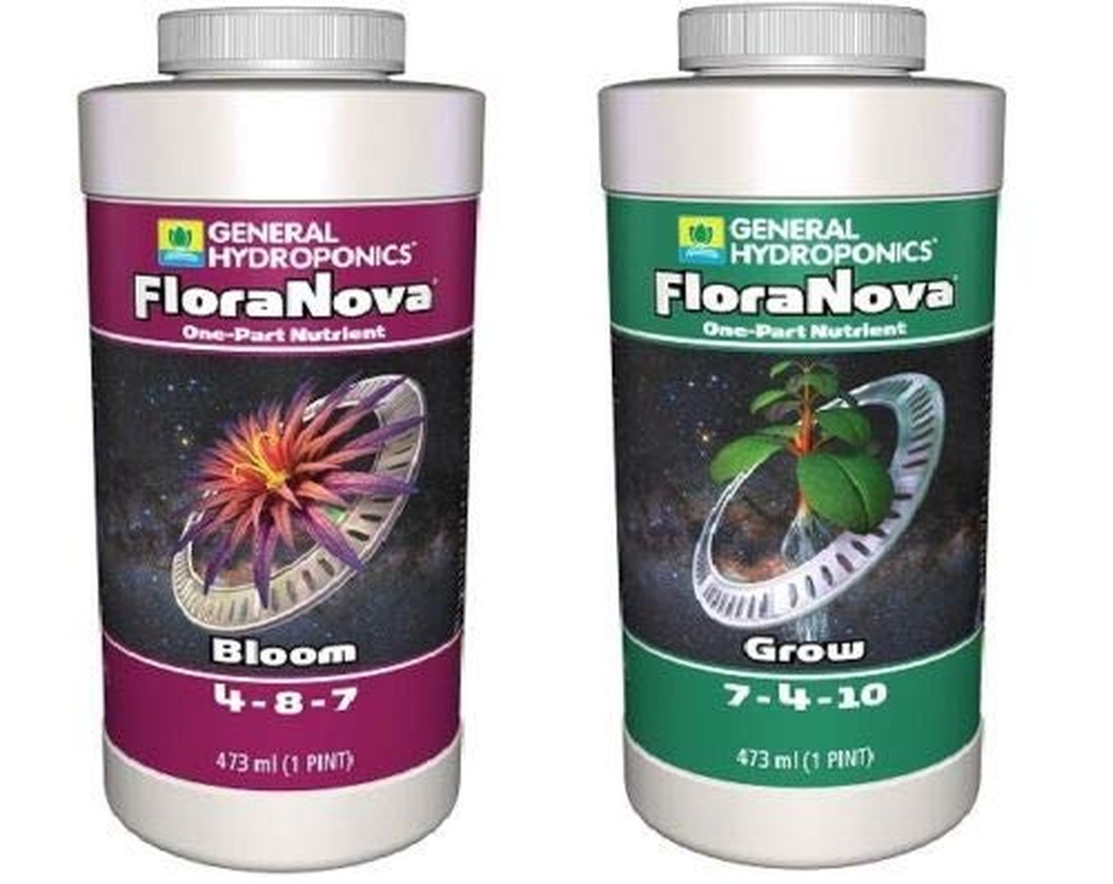 General Hydroponics FloraNova Grow & Bloom – 1 Pint Each