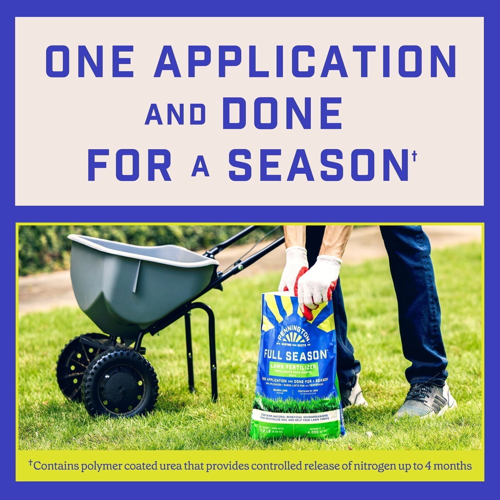 Full Season Lawn Food Fertilizer All Grass Types Escue Bluegrass Plant Nutrients