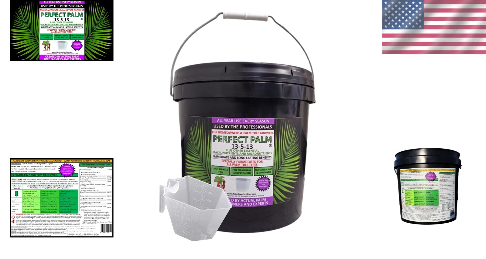 14 LB Dual Action Palm Tree Fertilizer with Free Measuring Scoop for LushGrowth`
