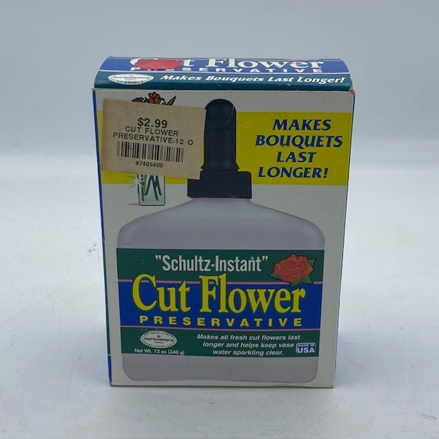 NOS 1992 Schultz-Instant Cut Flower Food 12oz Extends Life of Your Cut Flowers