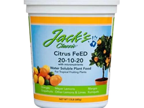 J R Peters Inc 52524 Jacks Classic 1.5 lb 20-10-20 Citrus Food Fertilizer