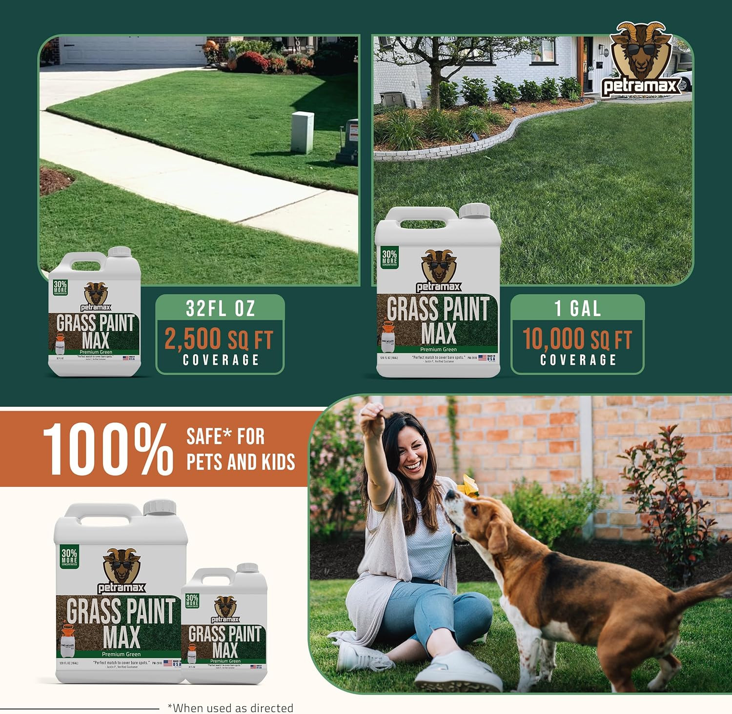 max Max Grass Paint for Lawn – Maintain Perfect Green Grass, Spray for Lawn & Sh