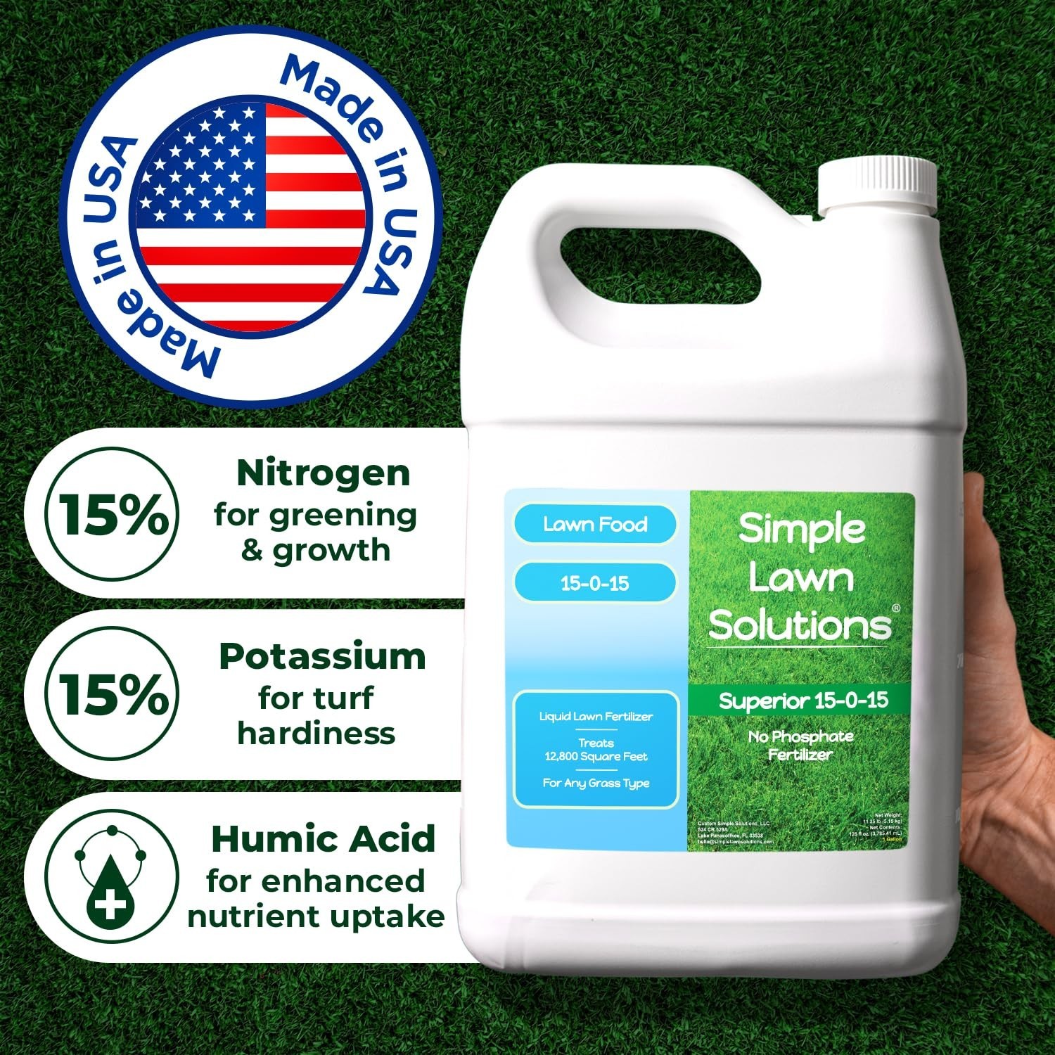 Superior 15-0-15 Liquid Fertilizer Nitrogen & Potash Lawn Food – Concentrated…
