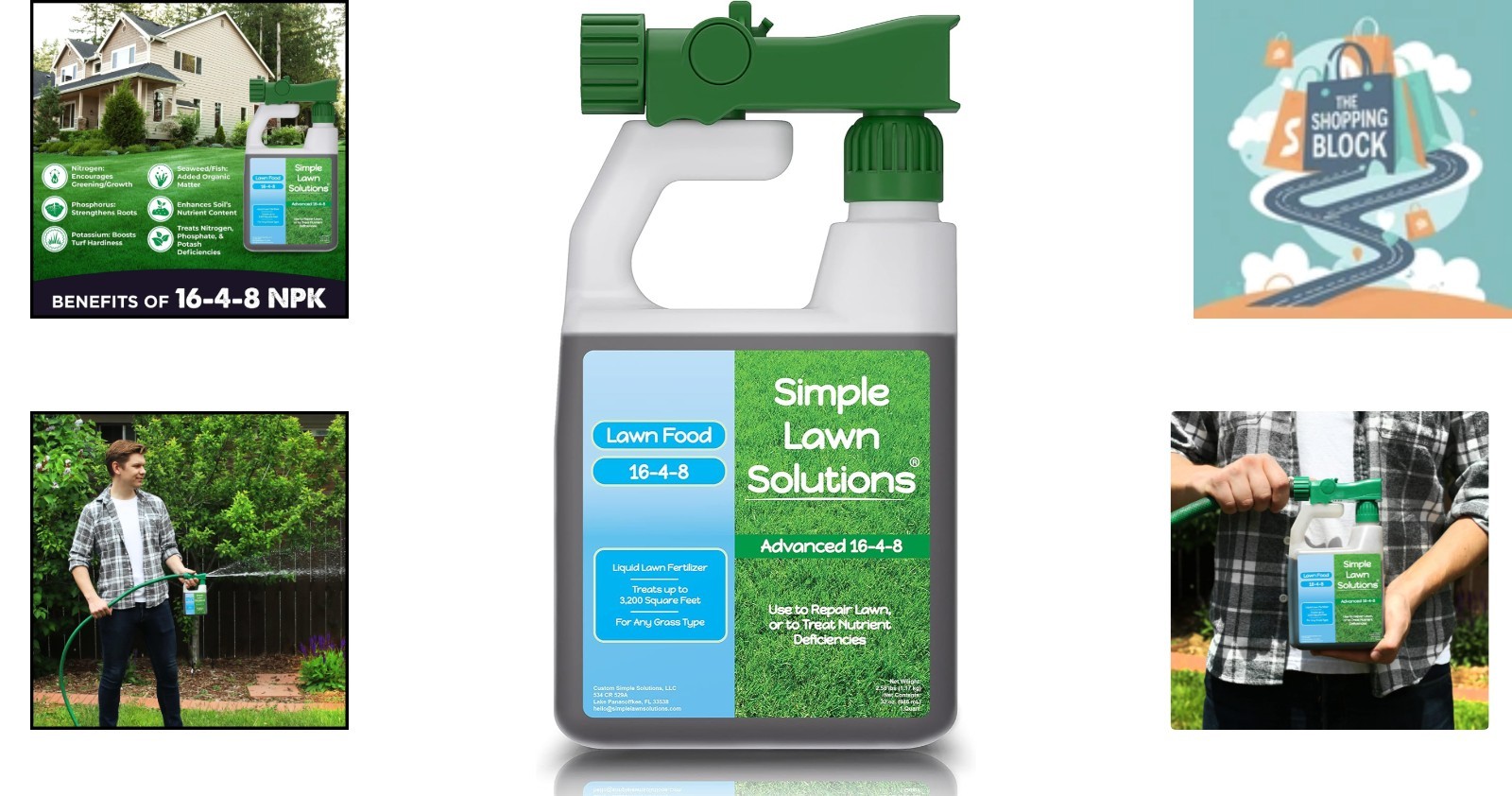 16-4-8 NPK Lawn Fertilizer, Liquid, 32oz, for All Grass Types