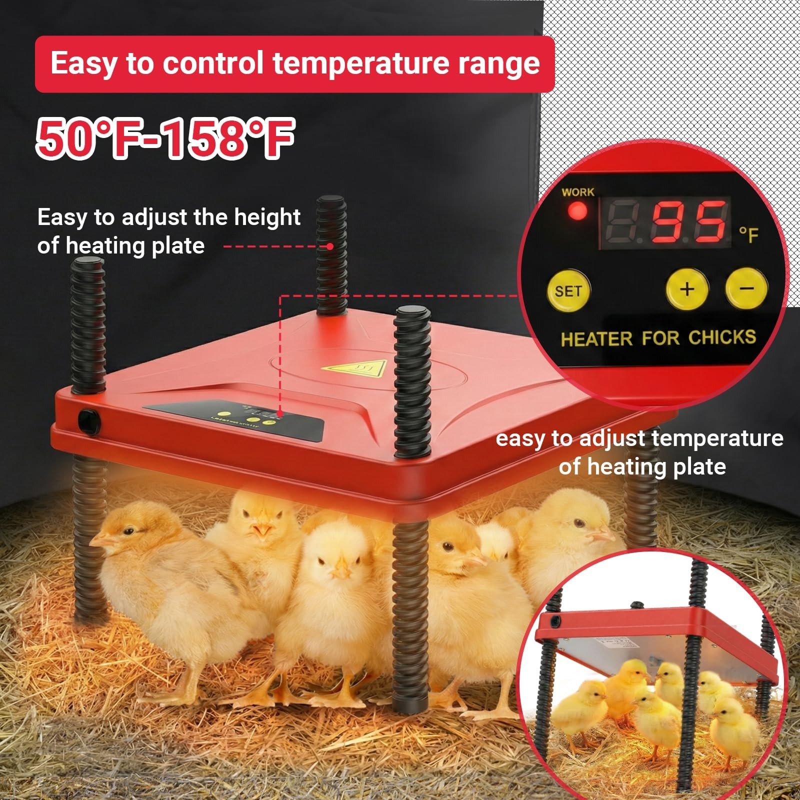FAMIROSA Brooder Box for Chicks Starter Kit, Pop up and Breathable Chicken Br…