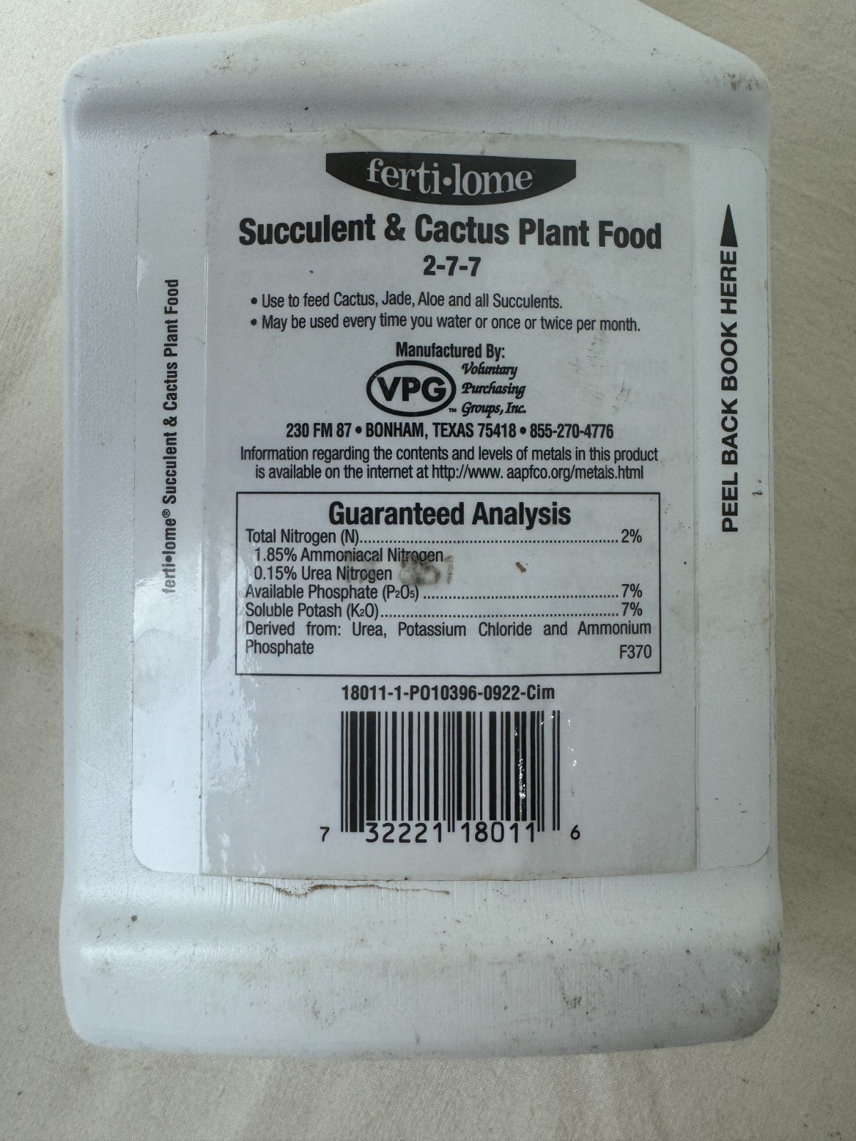 2-Pack Fertilome Houseplant Hero Succulent & Cactus 2-7-7 Plant Food, 8oz – New