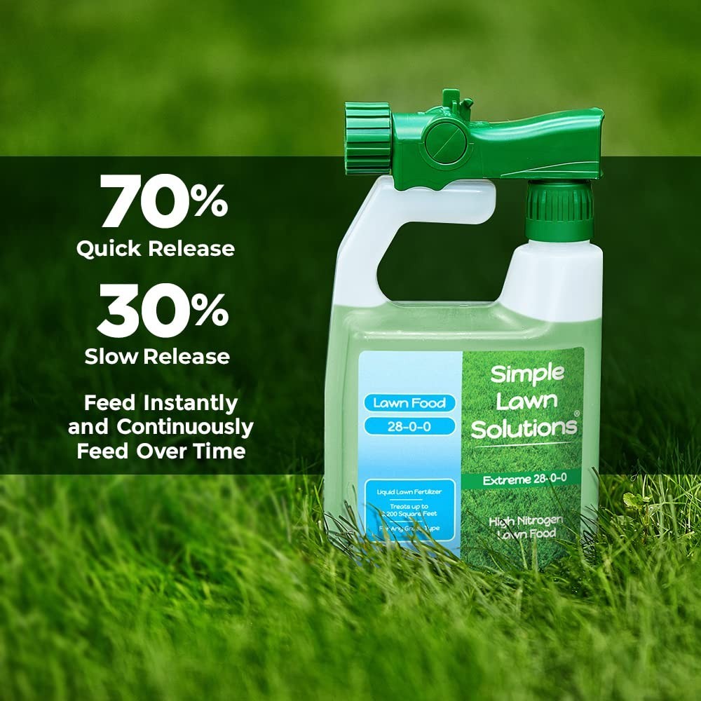 High Nitrogen Liquid Lawn Fertilizer 28-0-0 – Concentrated Grass Food Spray 32oz