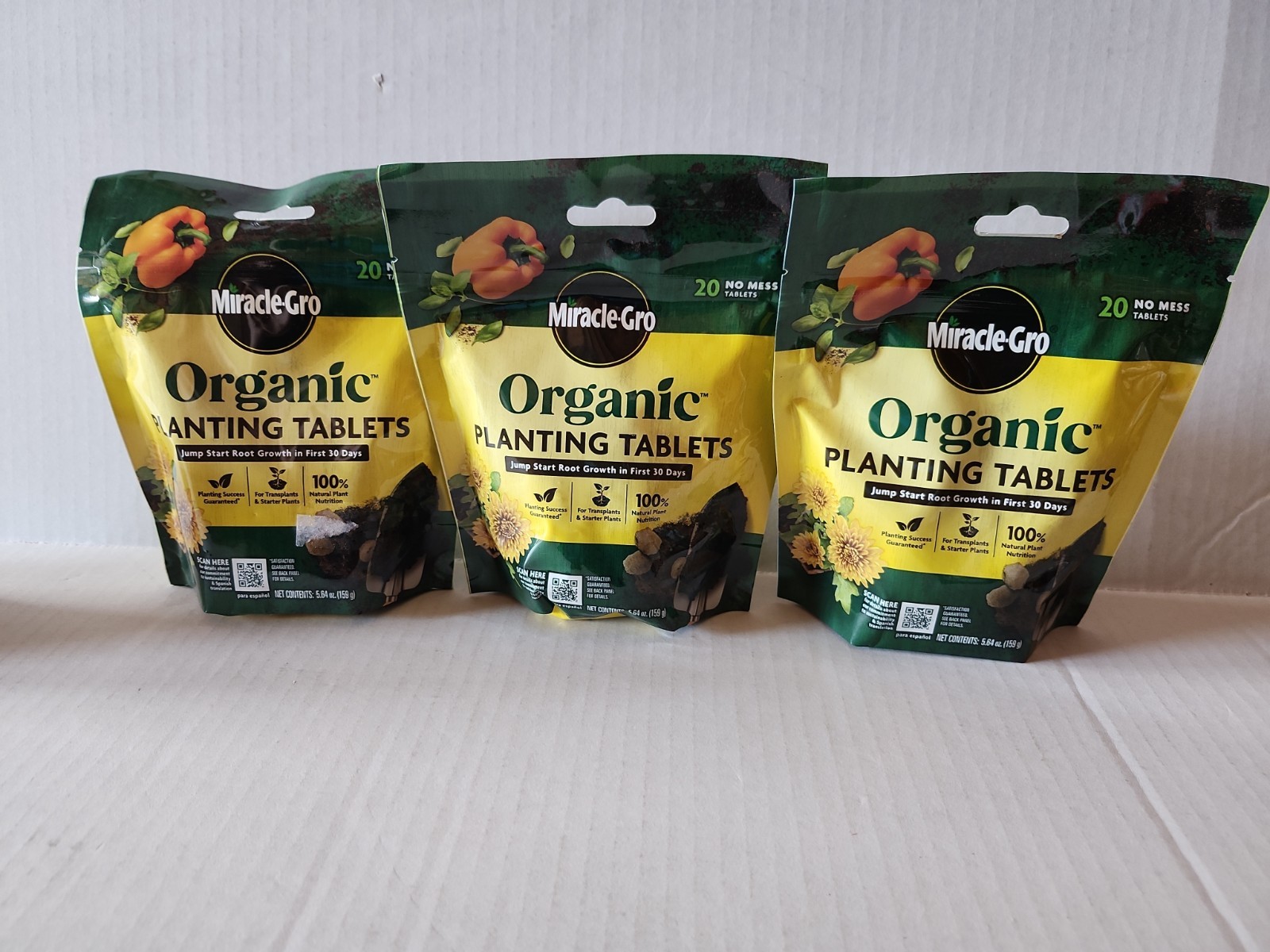 Miracle-Gro Organic Tablet Fertilizer 5.64oz (*3* Packs Of 20 Tablets)
