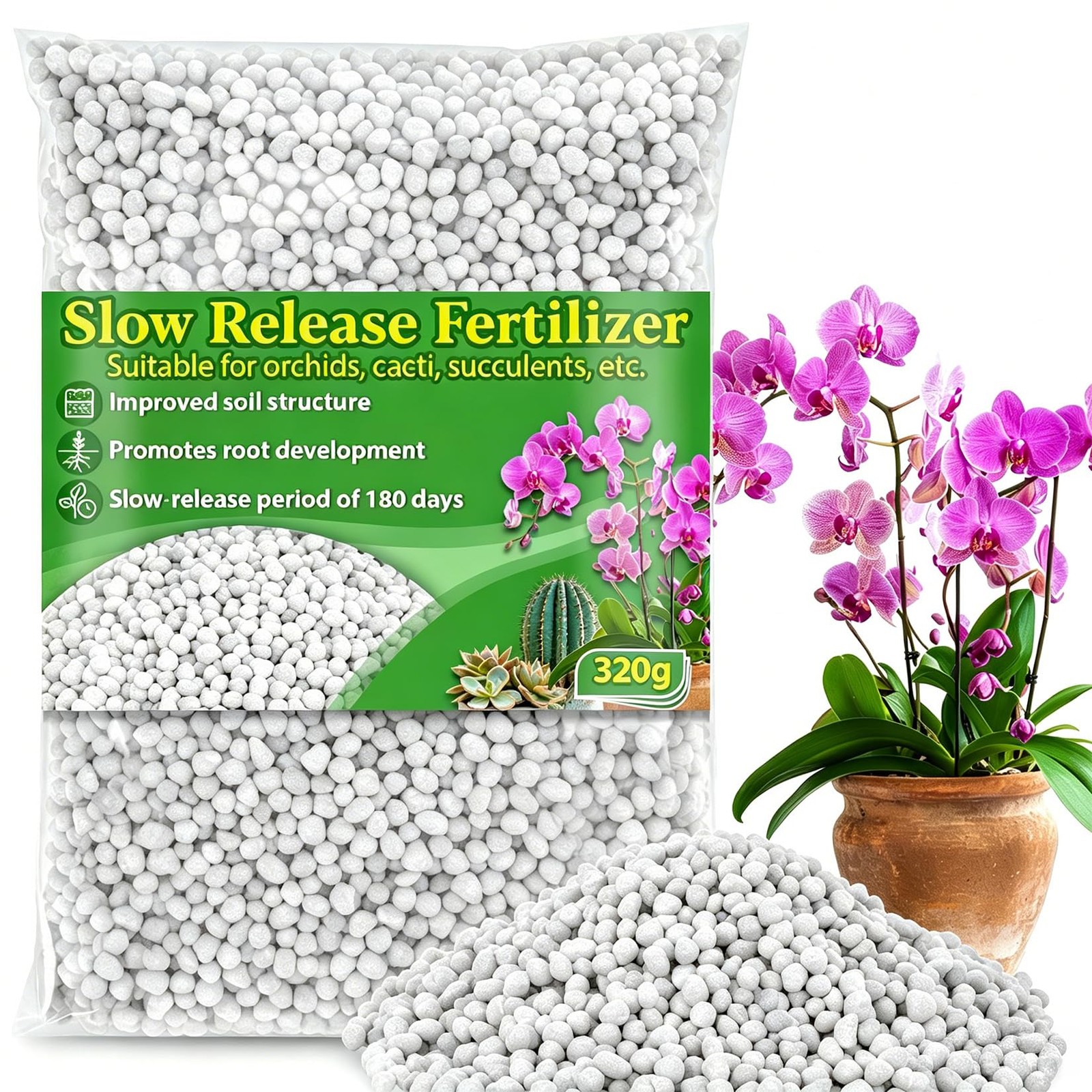 RAINFLOW 11.28 OZ White Slow Release Fertilizer – Organic Plant Food