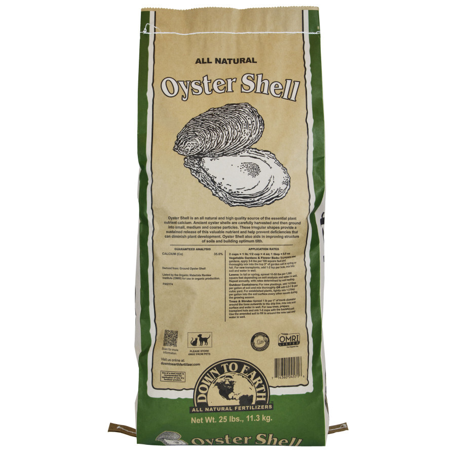 Down To Earth Oyster Shell All Natural OMRI 25lb
