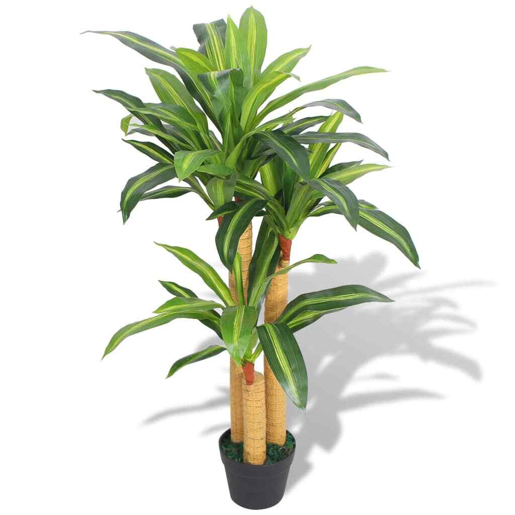 Artificial Plant Faux Sansevieria Decorative Plant with Pot 25.6″ Green vidaXL