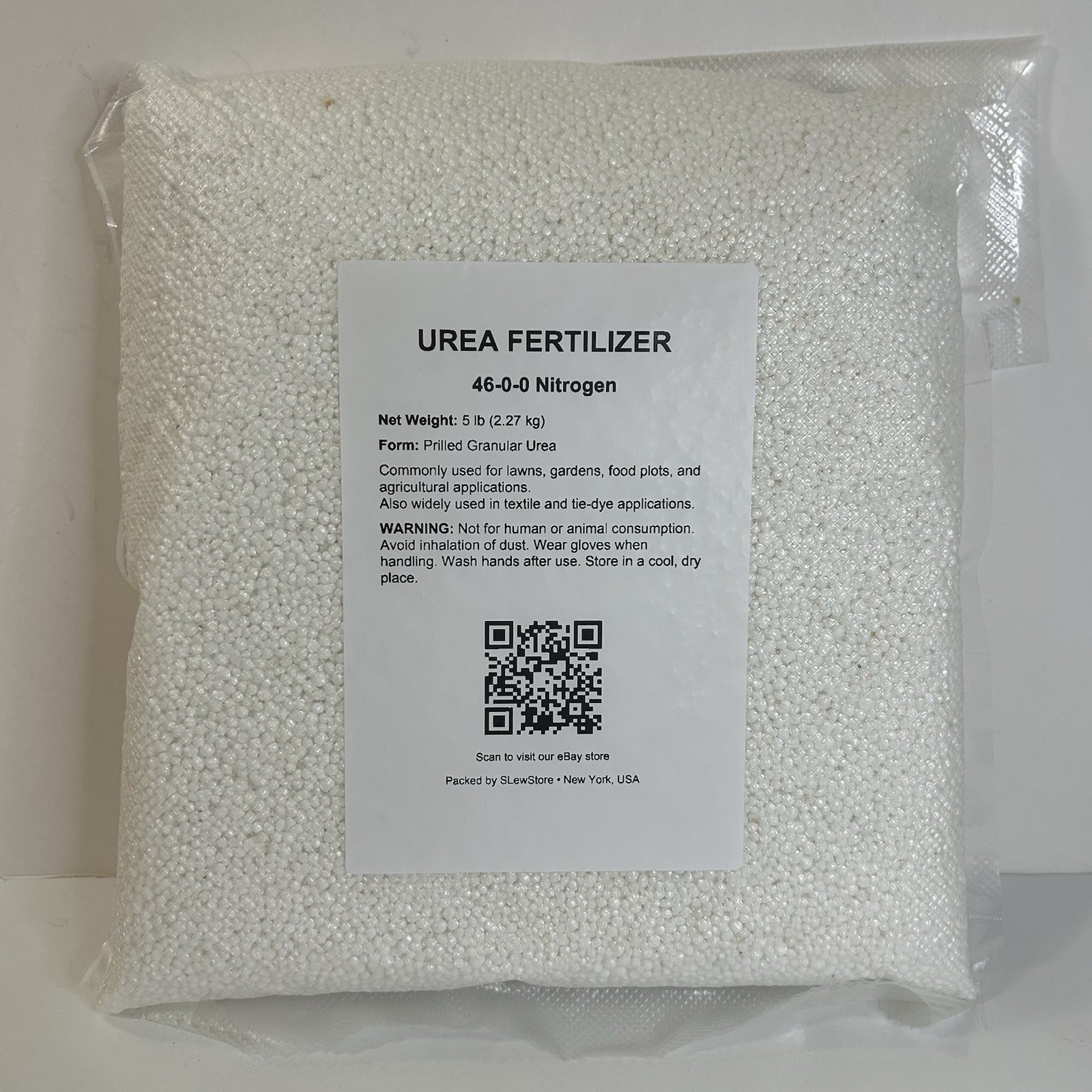 Urea Fertilizer 46-0-0 Nitrogen 5 lb Prilled Granular Lawn Garden Food Plot