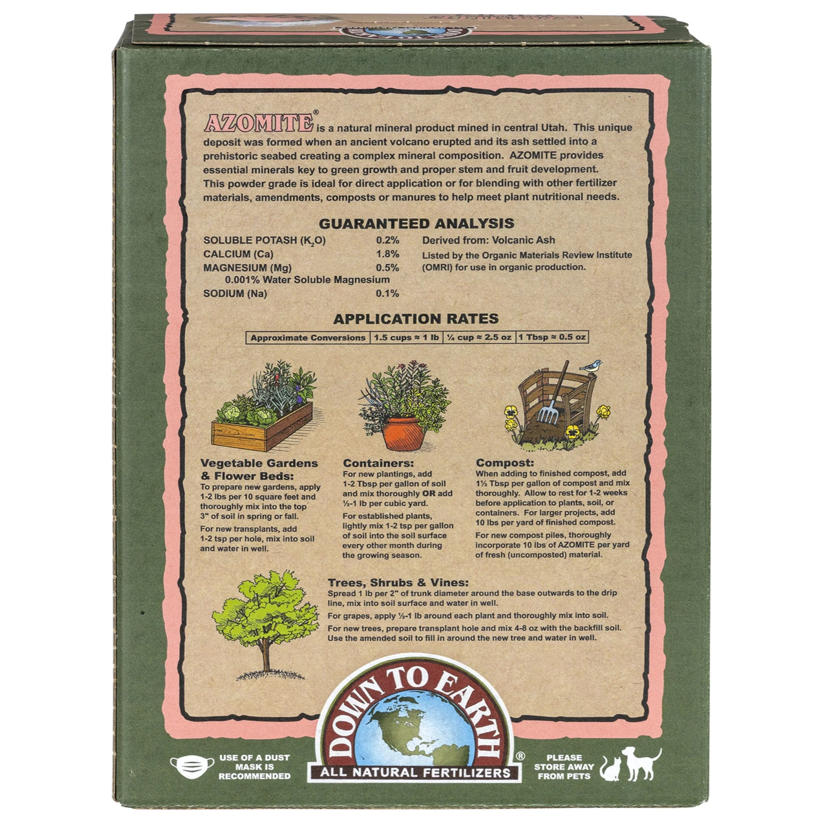 Azomite SR Powder Natural 0-0-0.2 5Lb