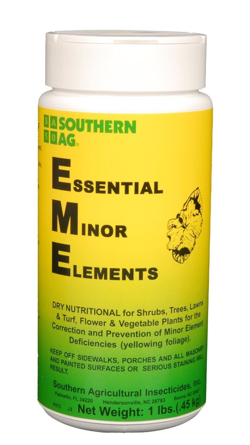 Essential Minor Elements Fertilizer 1 lb bottle Dry Nutrition by Southern Ag