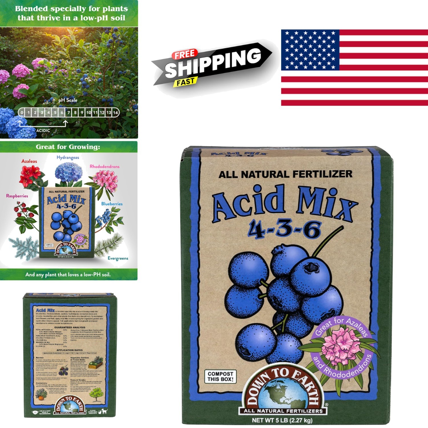 5 Pound Organic Fertilizer for Acid Loving Plants Granules for Healthy Growth