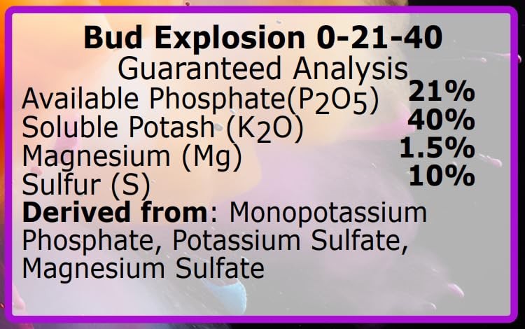 Bud Explosion PK Bloom Budding Fruiting Flowering Booster for Soil and Hydrop…
