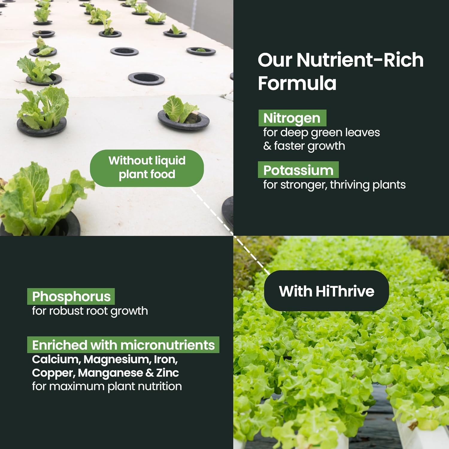 32oz Aeroponics & Hydroponics Liquid Plant Food – Up to 96 Feedings – Rich in Hy