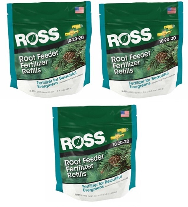 Ross 14266 36 pk Evergreen Acid Root Feeder Fertilizer Refill Cartridge – 3 Pack
