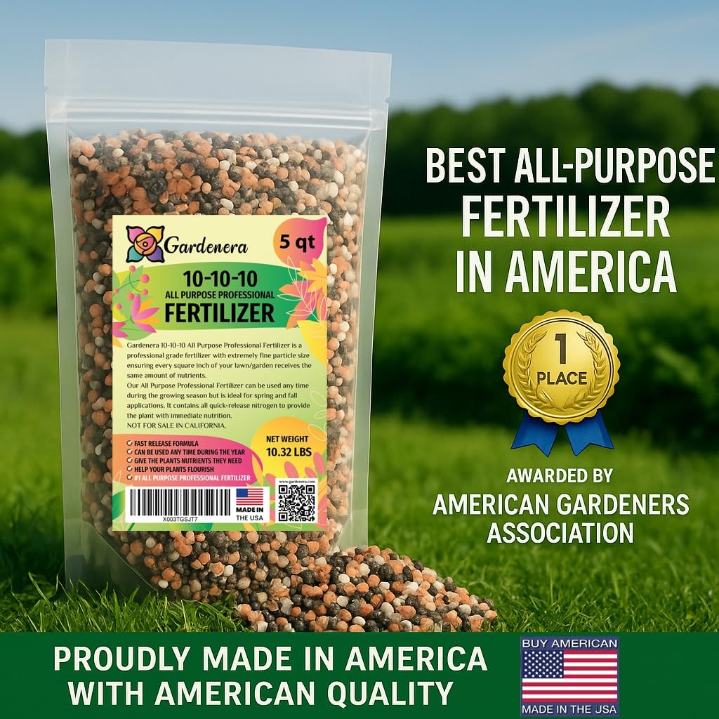 All Purpose 101010 Fertilizer Slow Release Plant Food for Gardens Vegetables F