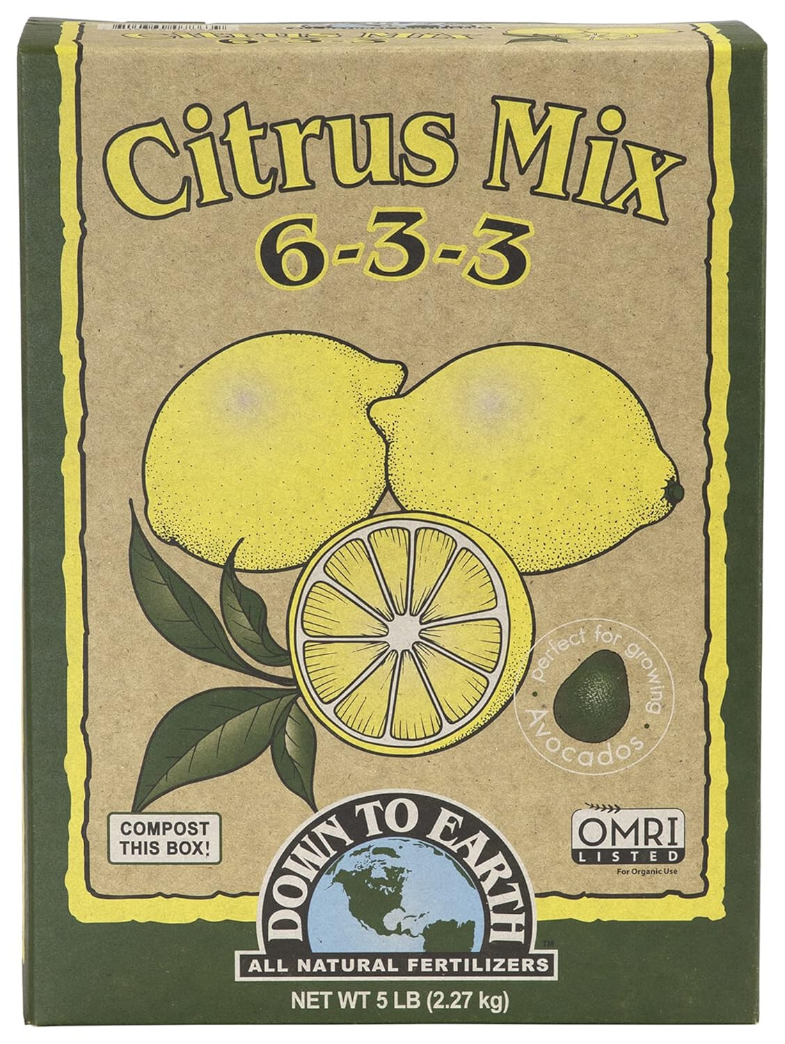 Down to Earth (#DTE07863) Organic Citrus Fertilizer Mix 6-3-3, 5 lb