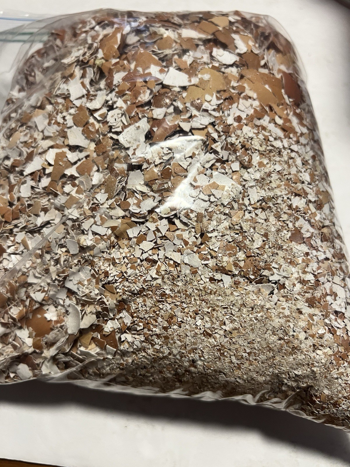 Hand Crushed Organic Pasture Raised Brown Egg Shells. 4lb.5oz