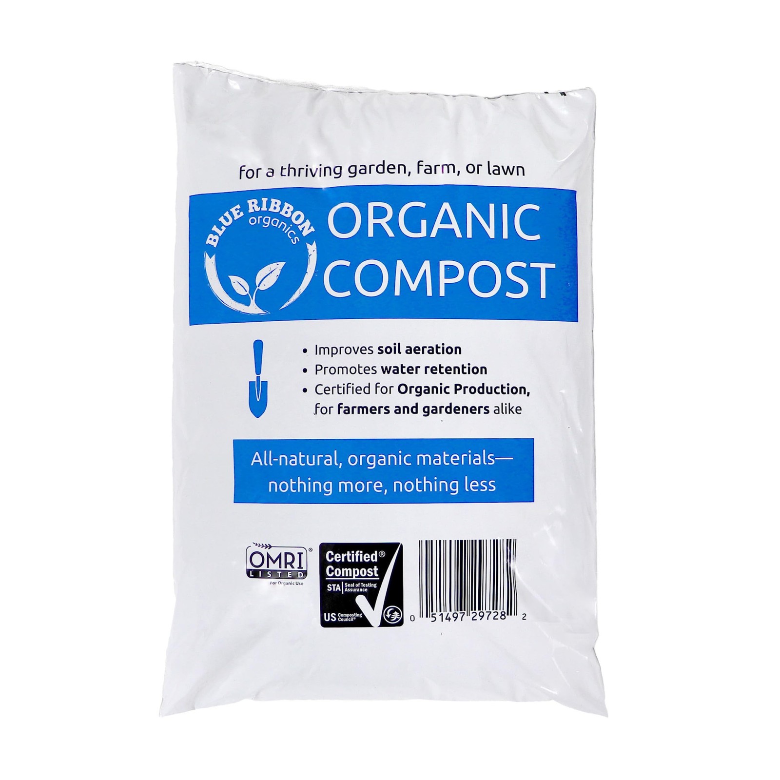 Ribbon Organics OMRI Certified Organic Compost Size: 7.9 Gallons, 32-35 Pound…