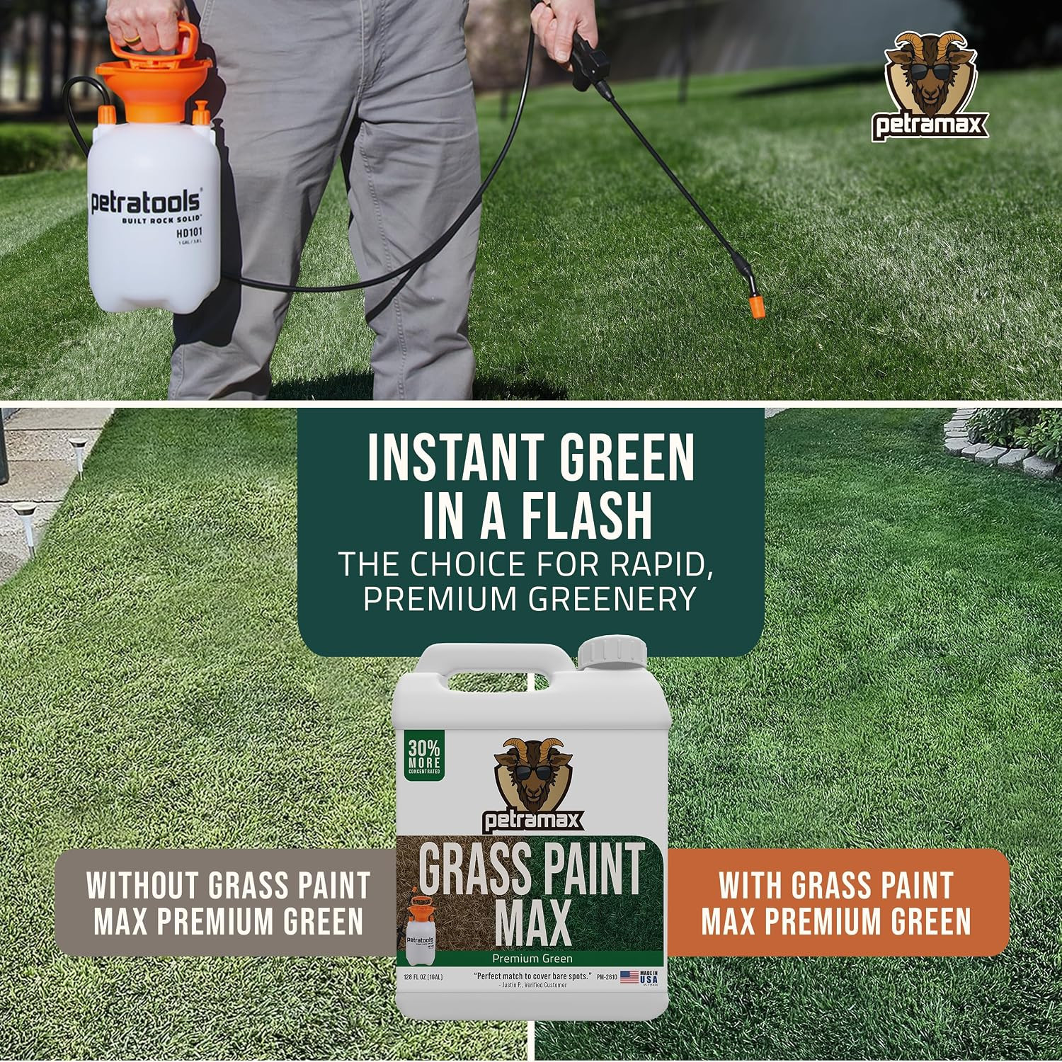 max Max Grass Paint for Lawn – Maintain Perfect Green Grass, Spray for Lawn & Sh