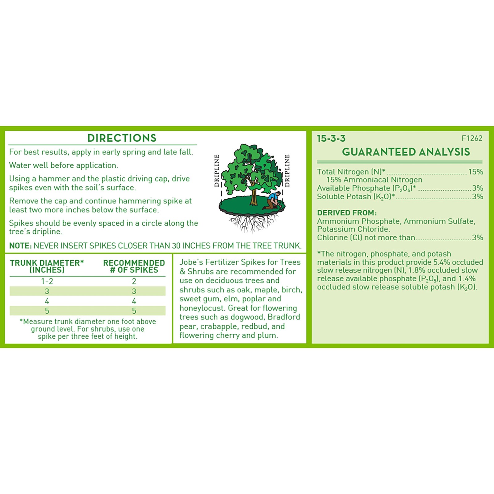 Slow Release Tree Shrub Fertilizer Spikes for Acid Loving Trees Shrubs 9 Count
