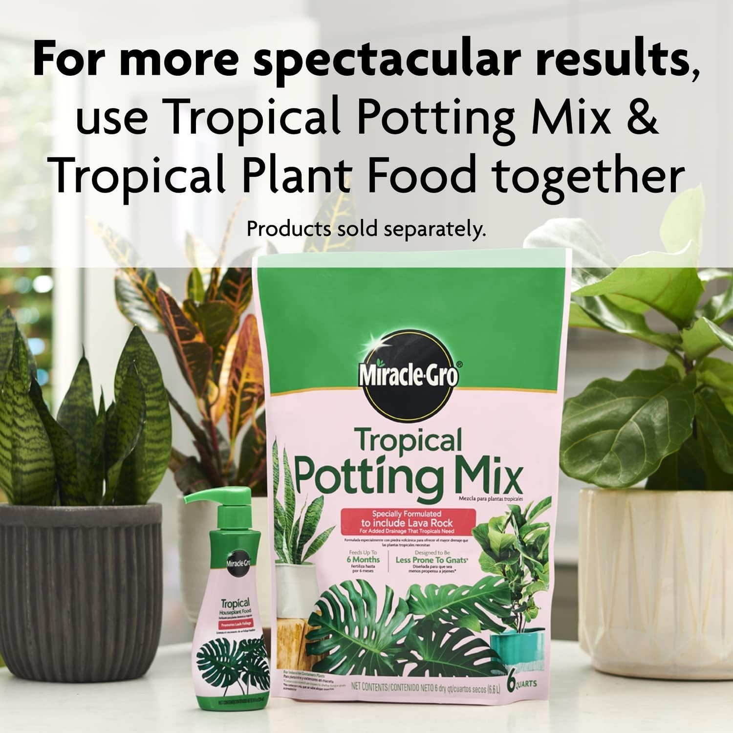 Tropical Plant Food Liquid Fertilizer 16 Ounces Full Coverage for Indoor Plants