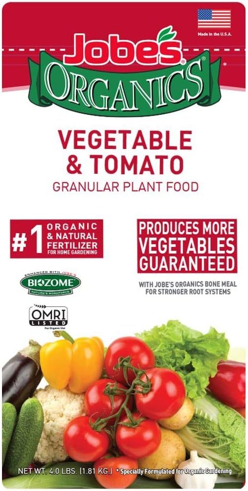 Jobe’s 09026 4 lb Organic Vegetable & Tomato Plant Food Garden Fertilizer