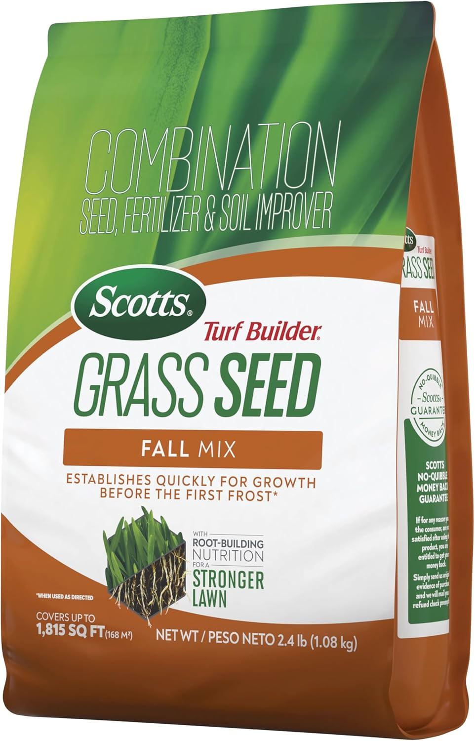 Scotts Turf Builder Grass Seed Fall Mix, 2.4 Lbs. | Grass Seed plus Lawn Fertili