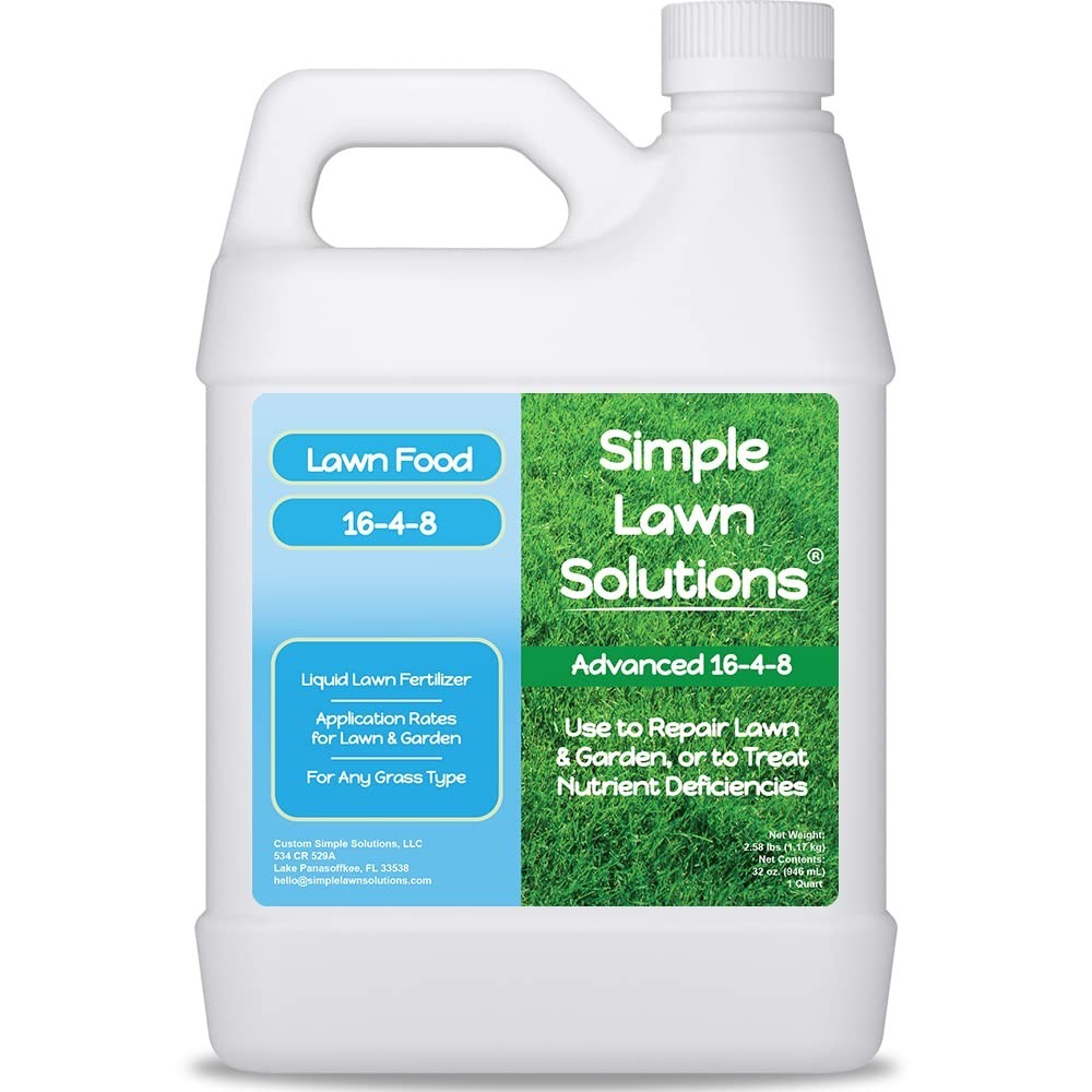 16-4-8 Liquid Lawn Fertilizer Concentrate – Spring & Summer Grass Food, Fish & K