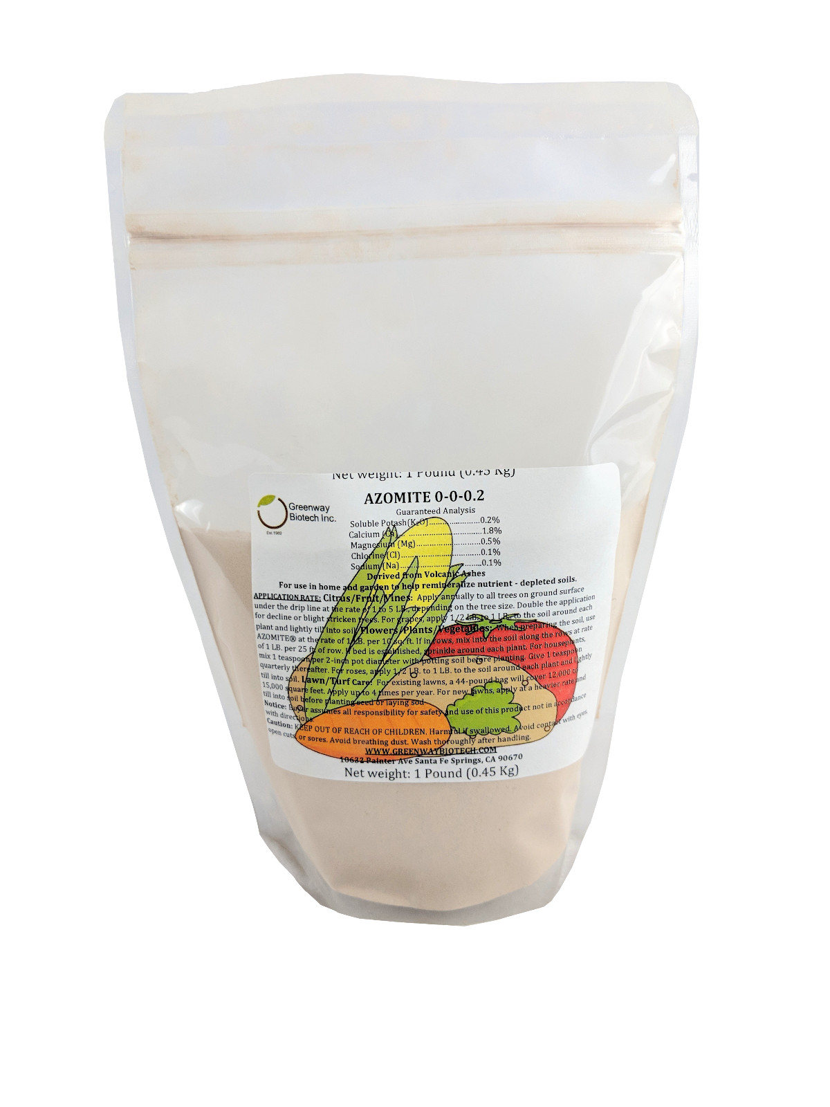 AZOMITE Powder Micronized Trace Mineral Volcanic Ash Rock Dust Powder 1 LB