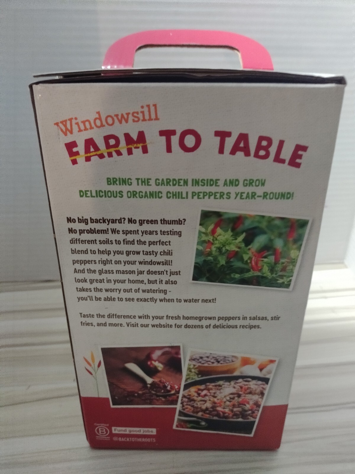 Back to the Roots 25200 Self-Watering Planter Organic Chili Peppers Grow Kit