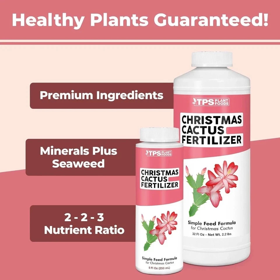 TPS NUTRIENTS Christmas Cactus Fertilizer for All 8 oz (1/2 Pint)