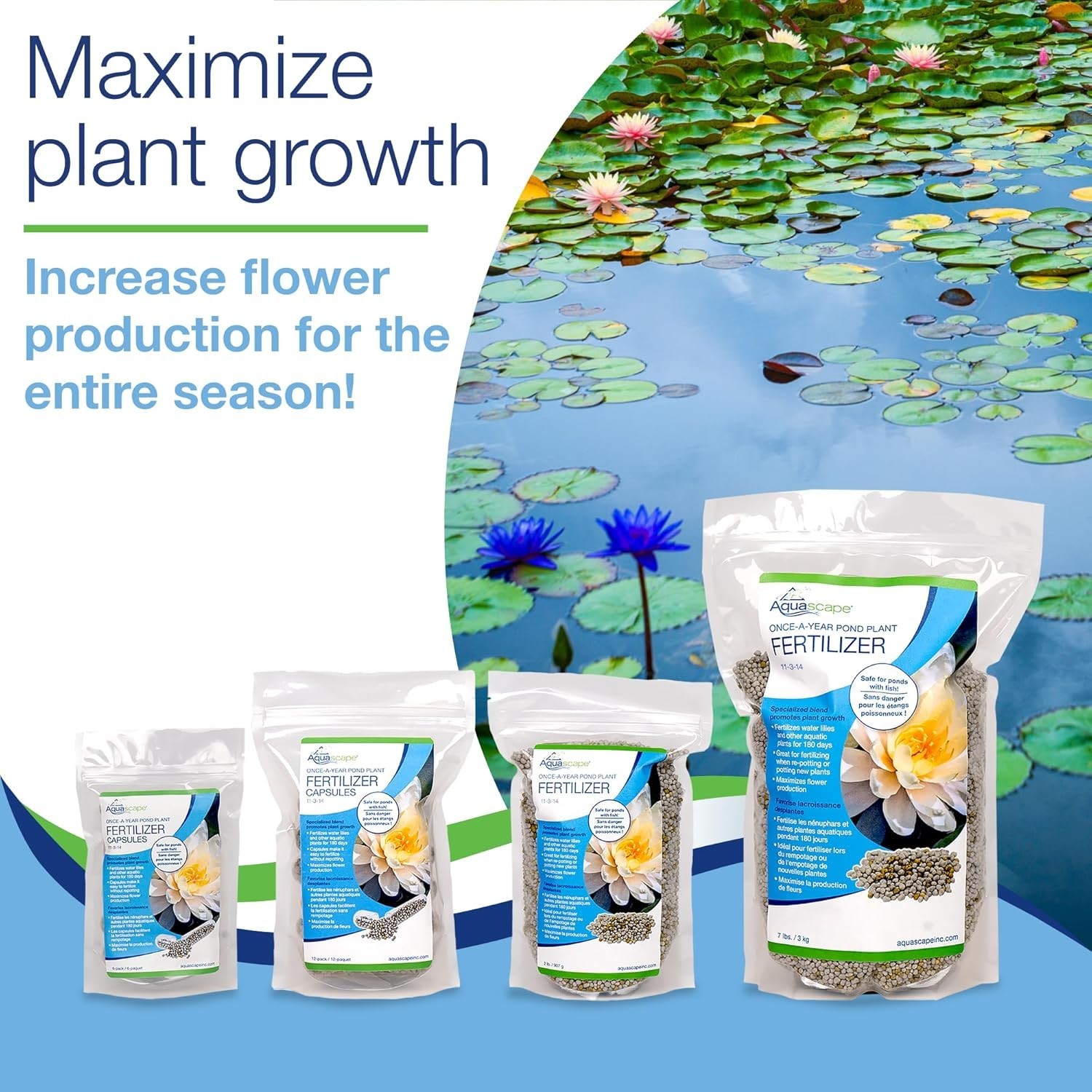 Effortless 2 lb Pond Plant Fertilizer with High Potassium for Spectacular Blooms