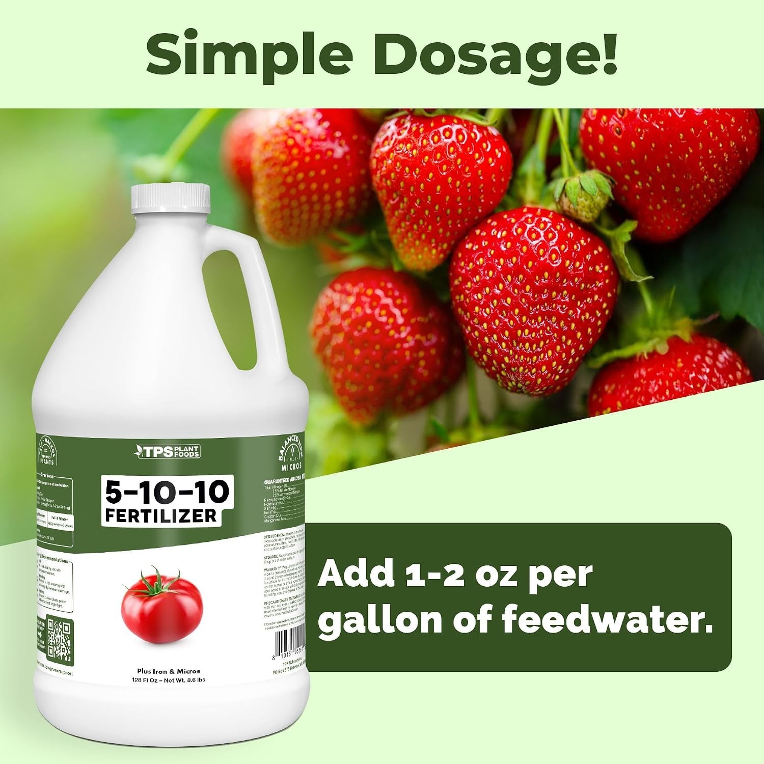 5-10-10 Fertilizer – Great for Vegetables, Tomatoes & Flowers, 1 Gal | Low-Ni…