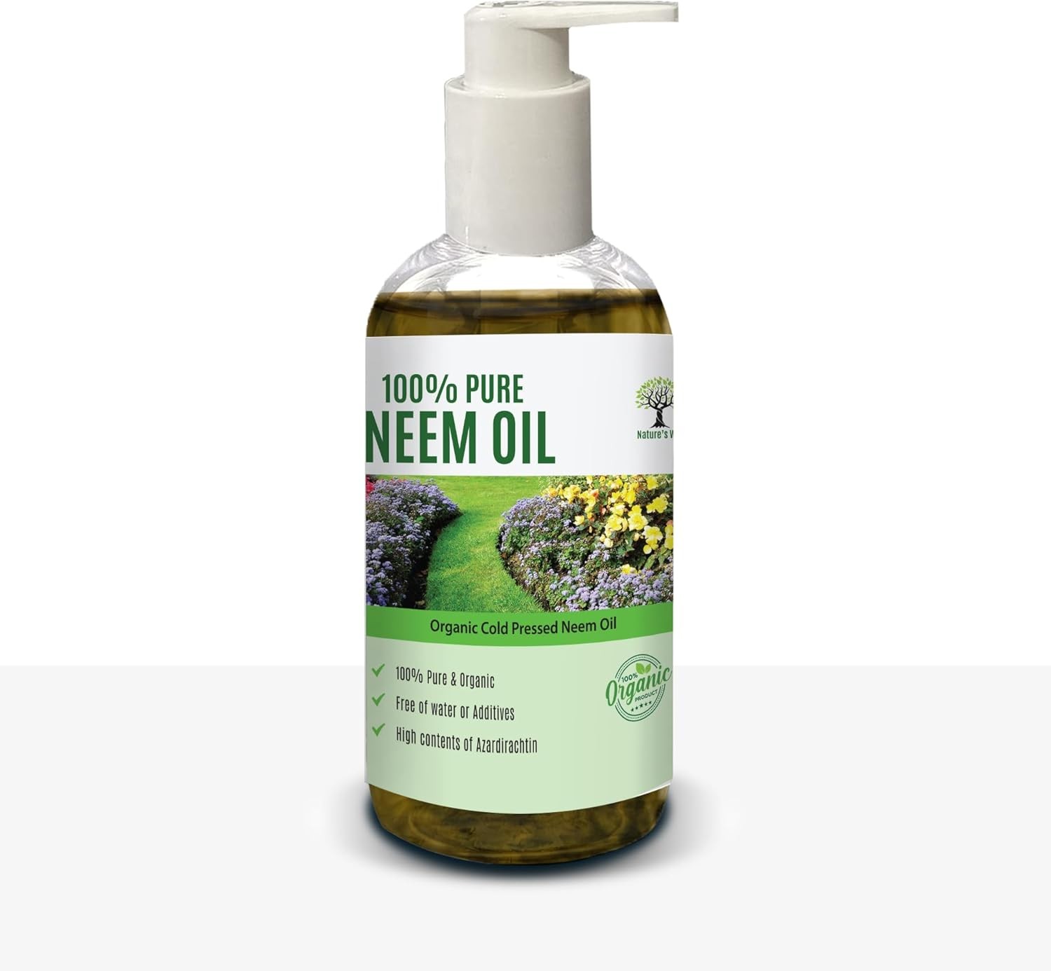 Nature’s Will 100% Pure Organic Neem Oil, Cold Pressed, Water Soluble for Plants