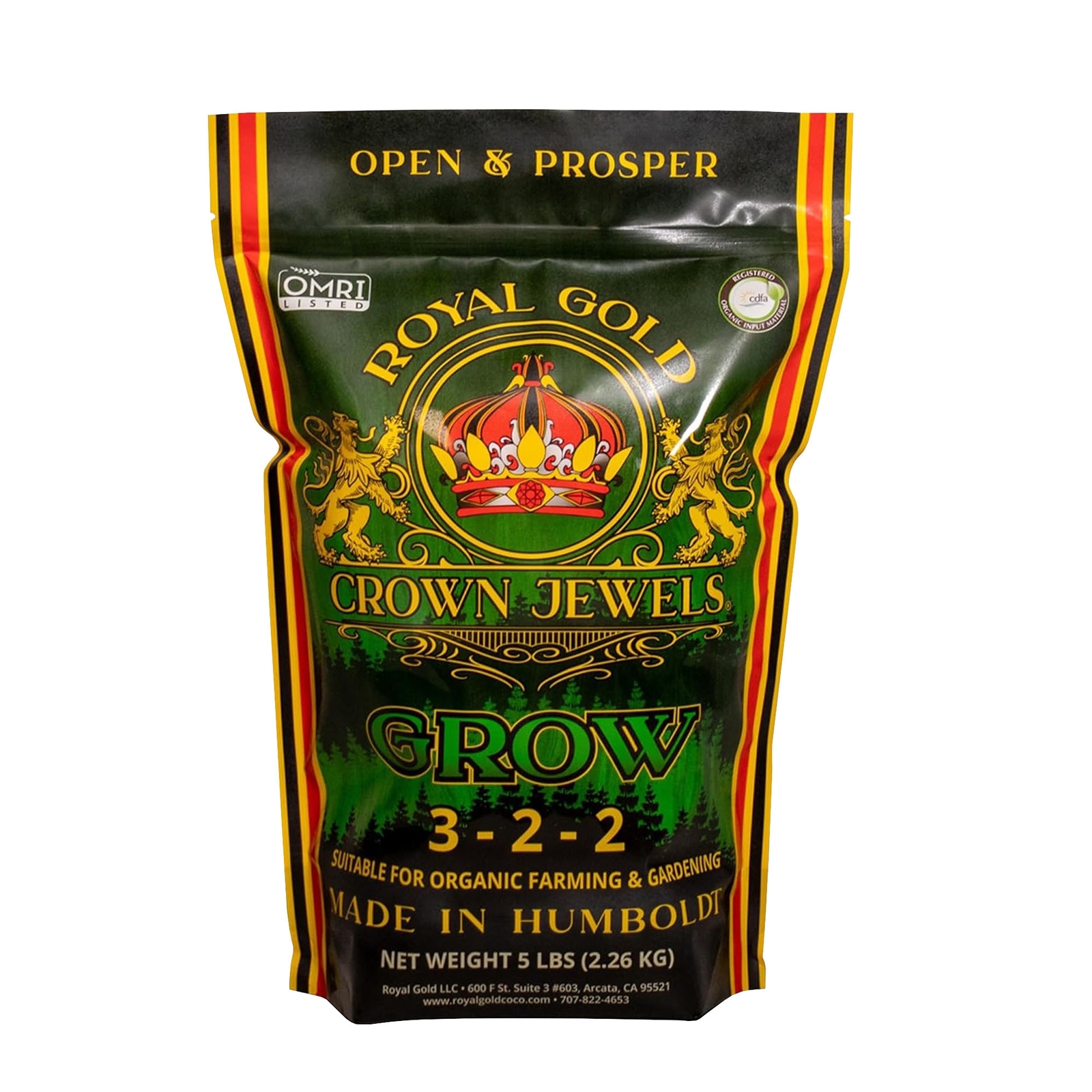 Royal Gold Crown Jewels Grow 3-2-2 Dry Fertilizer, 5 lbs (Pack of 4)