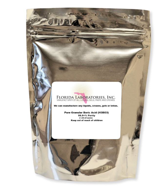 Boric Acid Pure Fine Granular Powder 2 Lb.Create Your own Solution. 100 Househol