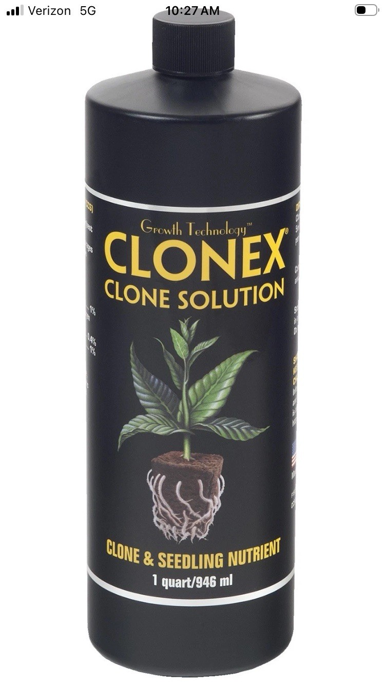 HydroDynamics Clonex Clone Solution – Clone & Seedling Nutrient, 1 Quart