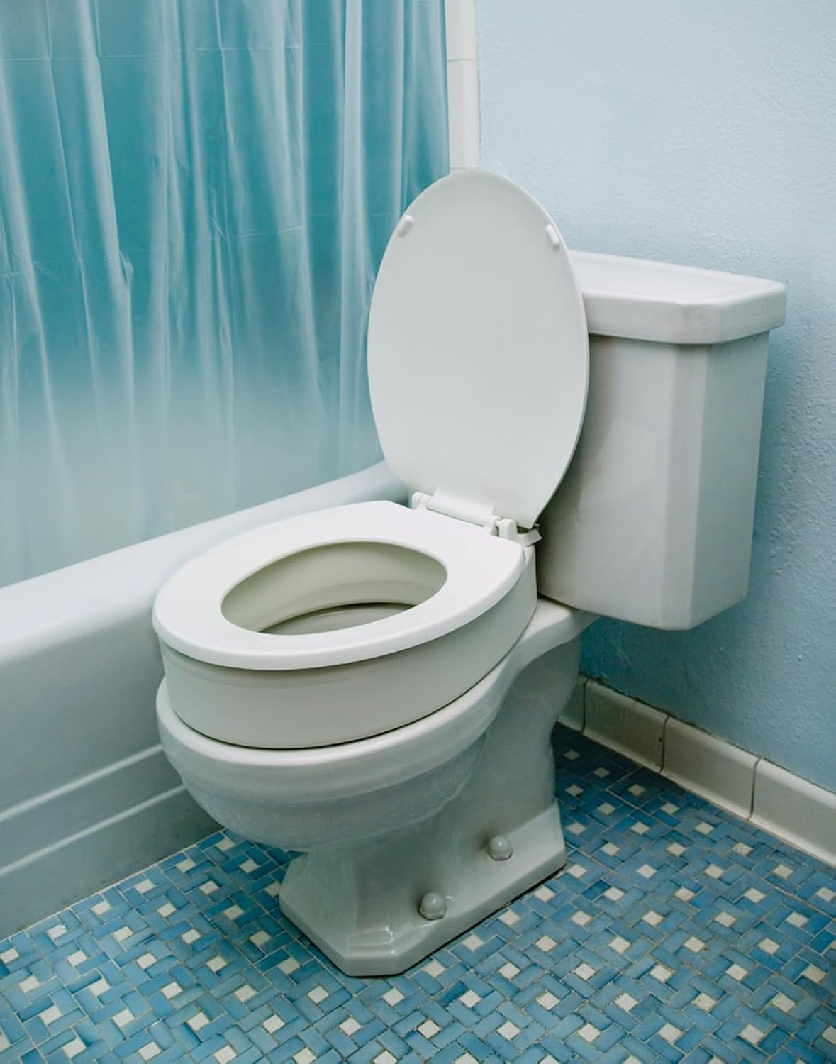 Essential Medical Supply Toilet Seat Riser for Elongated Bowl with 3.5″ Rise – 1