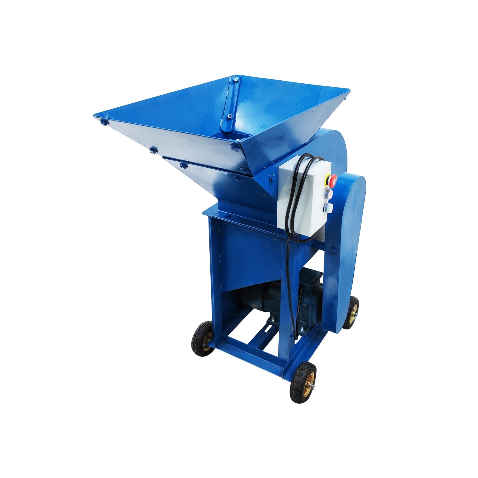 Enlarge Feed Port Soil Crusher Fertilizer Crusher w/Explosion-proof Tires 220V