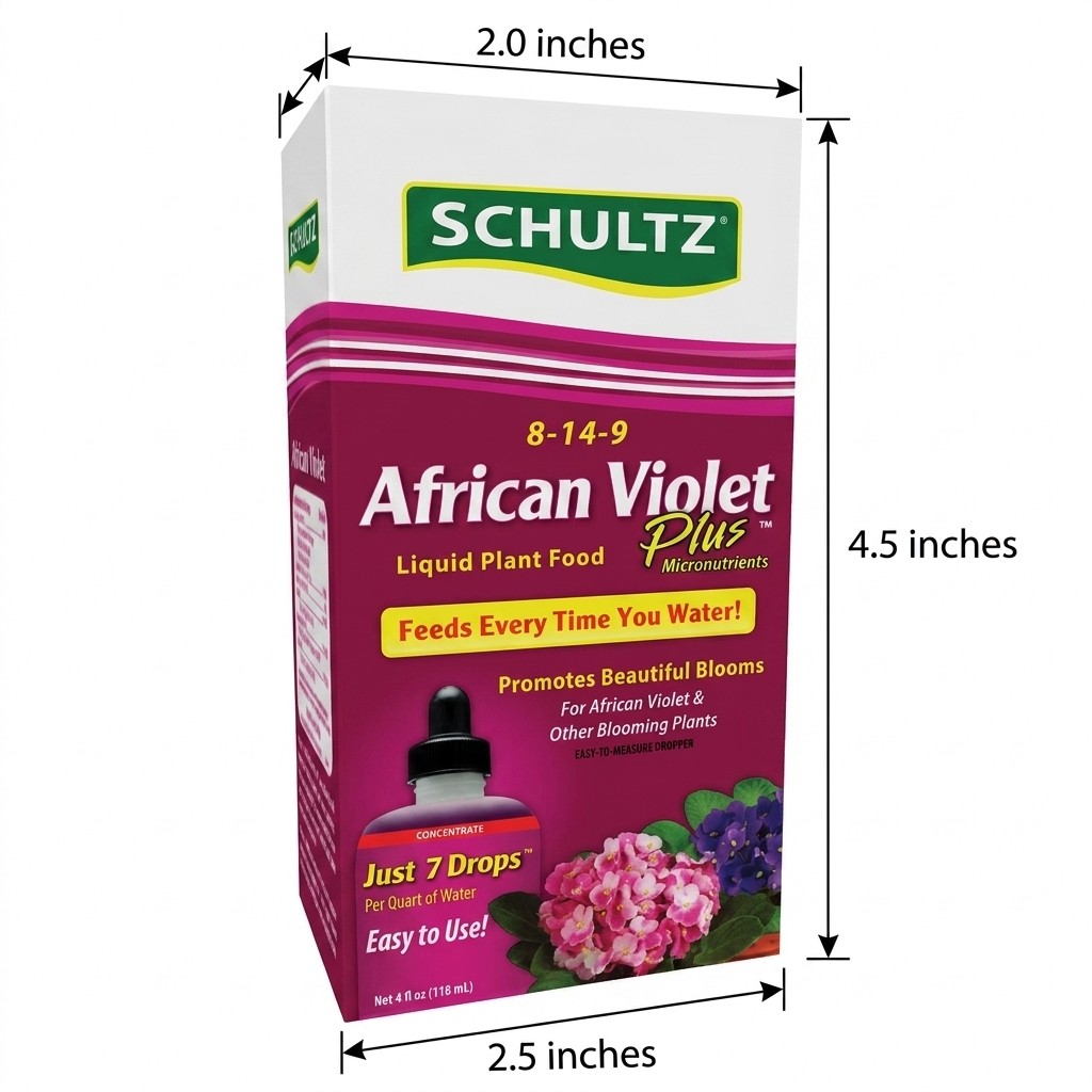 Schultz African Violet Plus Liquid Plant Food 4 oz 8-14-9 Fertilizer Drops